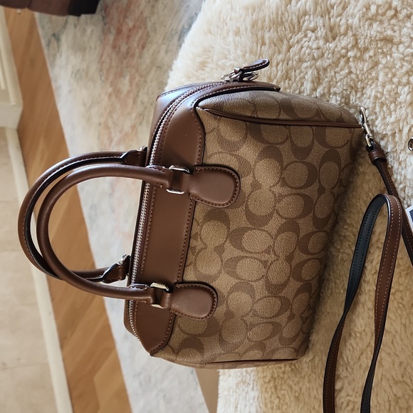 Coach Rowan Signature Rainbow Logo Satchel/Crossbody π - Picture 7 of 16